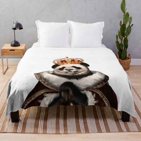Item preview, Panda Wearing a Royal Crown in Renaissance Portrait Digital Art designed and sold by SourBunnyshop.