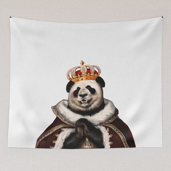 Item preview, Panda Wearing a Royal Crown in Renaissance Portrait Digital Art designed and sold by SourBunnyshop.