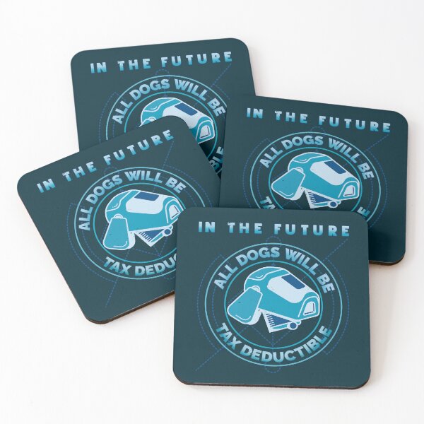 Item preview, Future Dogs Will Be Tax Deductible Funny Retro Robot Canine Logo designed and sold by CRHPOD20.