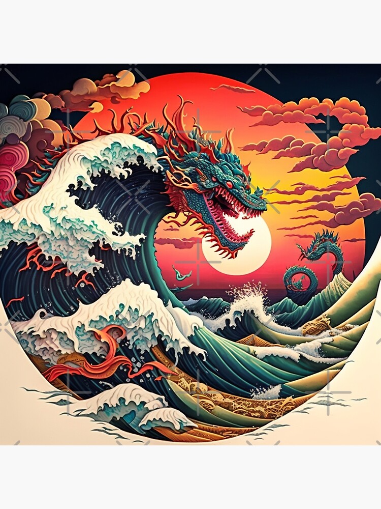 dragon tattoo japanese landscape silhouette