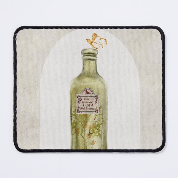 Item preview, Henry David Throreau Nature Quote Gold Butterfly Green Vintage Bottle designed and sold by Monica Laipple.