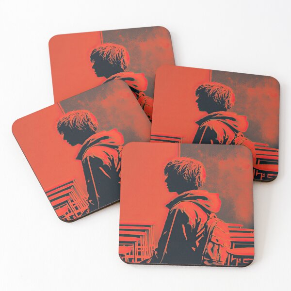 Item preview, A student in a classroom in orange color tone by generative AI designed and sold by aicanfeel.