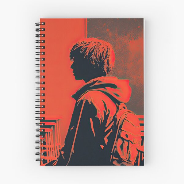 Item preview, A student in a classroom in orange color tone by generative AI designed and sold by aicanfeel.