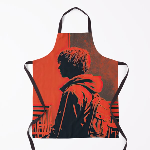 Item preview, A student in a classroom in orange color tone by generative AI designed and sold by aicanfeel.
