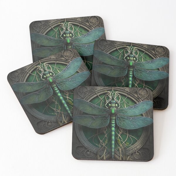 Item preview, Gothic Ornate Dragonfly in Hues of Green designed and sold by Dragonstrom.