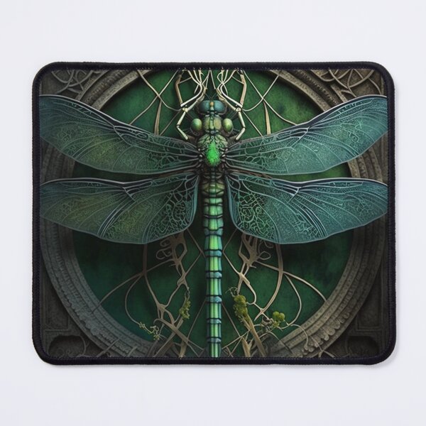 Item preview, Gothic Ornate Dragonfly in Hues of Green designed and sold by Dragonstrom.