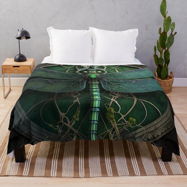 Item preview, Gothic Ornate Dragonfly in Hues of Green designed and sold by Dragonstrom.