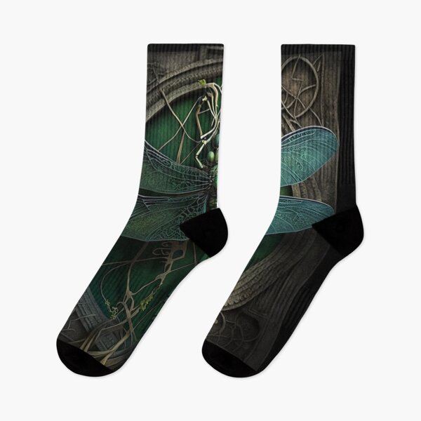 Item preview, Gothic Ornate Dragonfly in Hues of Green designed and sold by Dragonstrom.