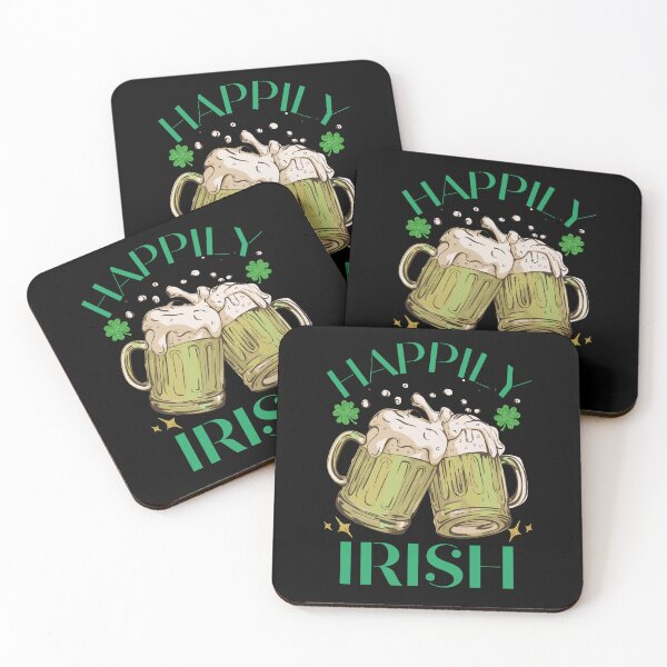 Item preview, Happily Irish Beer Lucky St Patrick's Day Green Leprechaun Clover Shamrock St Paddy's Day Luck designed and sold by CarantinedChaos.