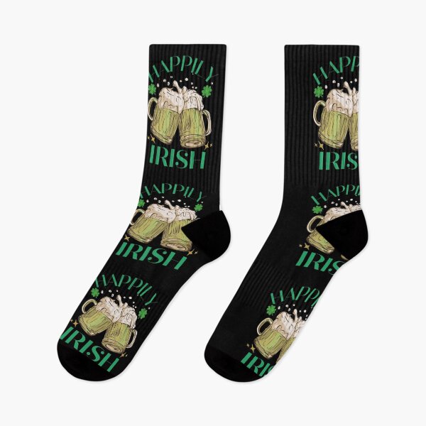 Item preview, Happily Irish Beer Lucky St Patrick's Day Green Leprechaun Clover Shamrock St Paddy's Day Luck designed and sold by CarantinedChaos.