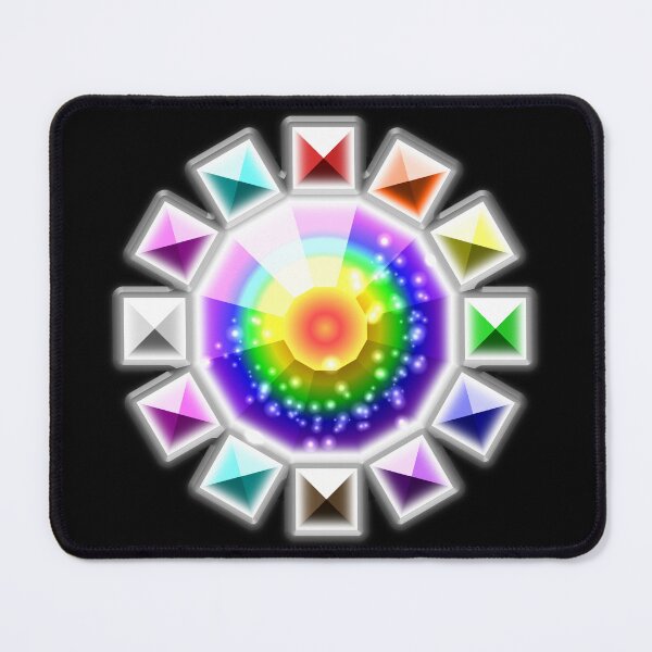 Item preview, Crystal Studded Progress Pride Mandala designed and sold by FalcoSkyWolf.