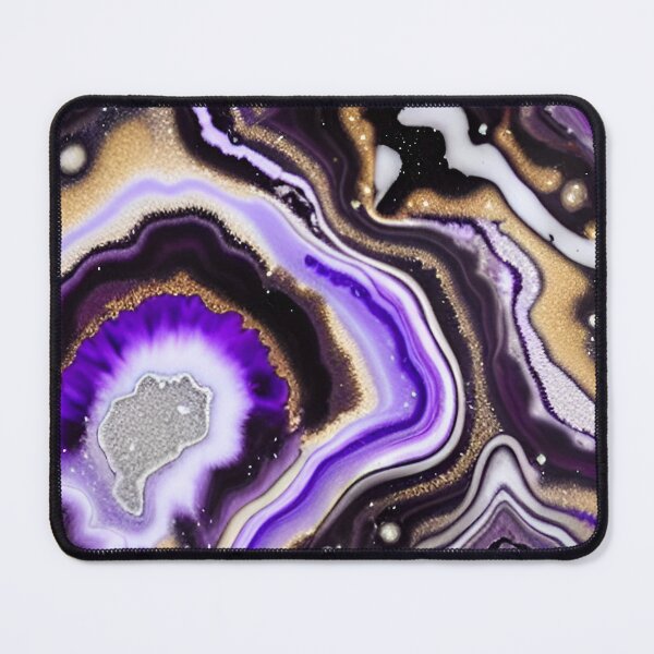 Item preview, Geode Like Marble Design - Purple, White, Black and Gold designed and sold by ArtistsQuest.