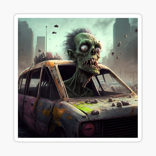 Artikel-Vorschau von Apokalypse-Zombie-Auto, designt und verkauft von Bleknervin.