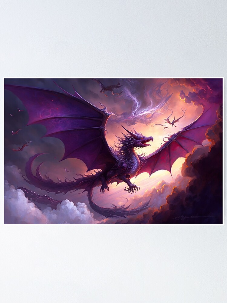 Art Poster Dragon Dark Fantasy