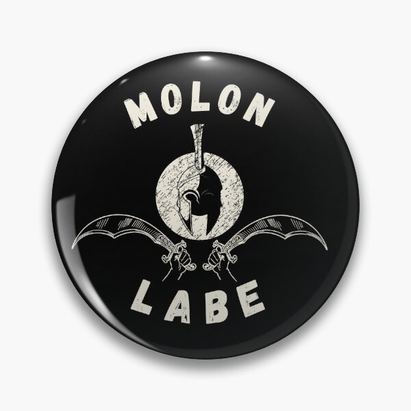 Item preview, Molon labe design is characterized by a bold graphic of a Spartan warrior, highlighting their strength and fortitude designed and sold by awCurve.