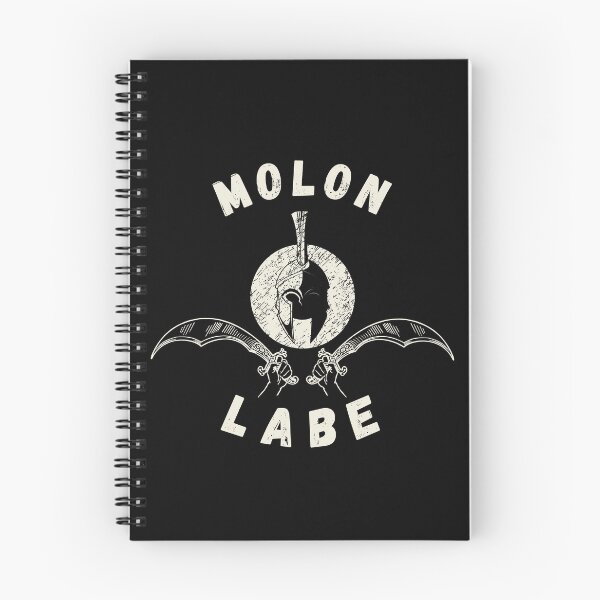 Item preview, Molon labe design is characterized by a bold graphic of a Spartan warrior, highlighting their strength and fortitude designed and sold by awCurve.