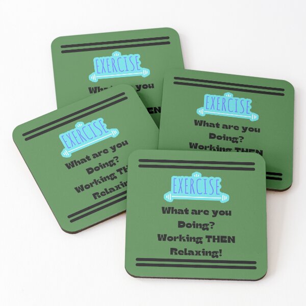 Item preview, Exercise, What are you doing? working then relaxing! designed and sold by POSITIVE4EVA.