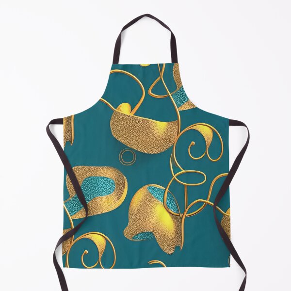 Item preview, Teal and Gold Abstract Design designed and sold by ArtistsQuest.