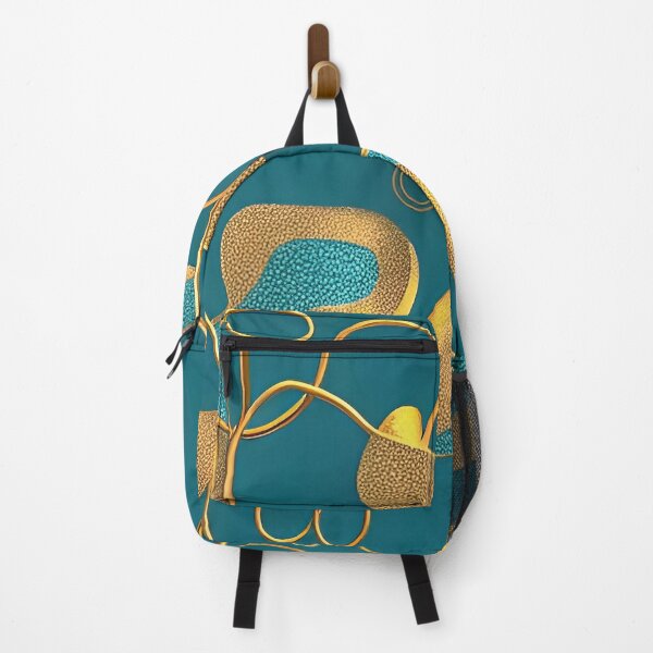 Item preview, Teal and Gold Abstract Design designed and sold by ArtistsQuest.