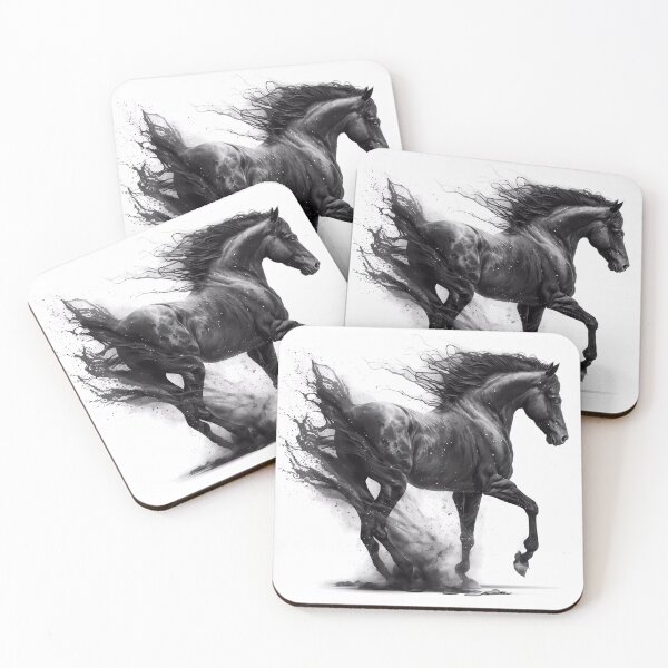 Item preview, Magical Ebony Horse designed and sold by Powercat Graphic Arts.