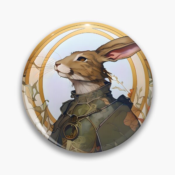 Artikelvorschau, Anthropomorpher Hase im Jugendstil mit Umhang entworfen und verkauft von entwithanaxe.