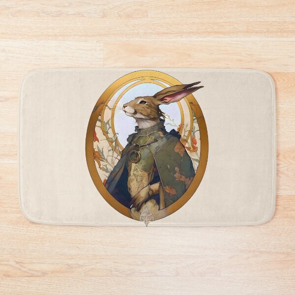 Item preview, Art Nouveau Anthropomorphic Hare With A Cape designed and sold by entwithanaxe.