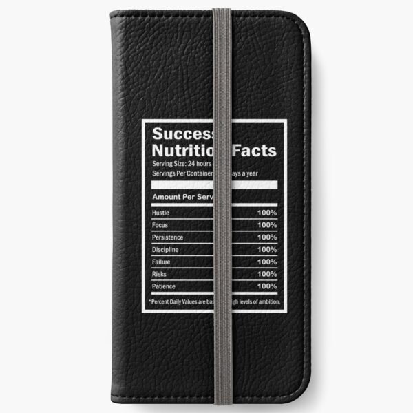Entrepreneur Success Nutrition Facts iPhone Wallet