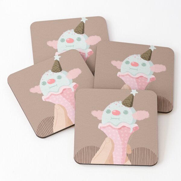 Item preview, Clown Ice Cream Cone Jelly Gouache Painting  designed and sold by Valerie Englehart.