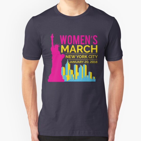 Women's March NYC January 20 2018 Slim Fit T-Shirt