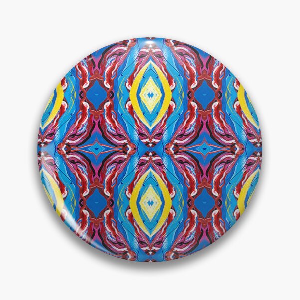 Item preview, Abstract Crab Pattern 6, Blue, Pink, Yellow designed and sold by Joelle Burnette.