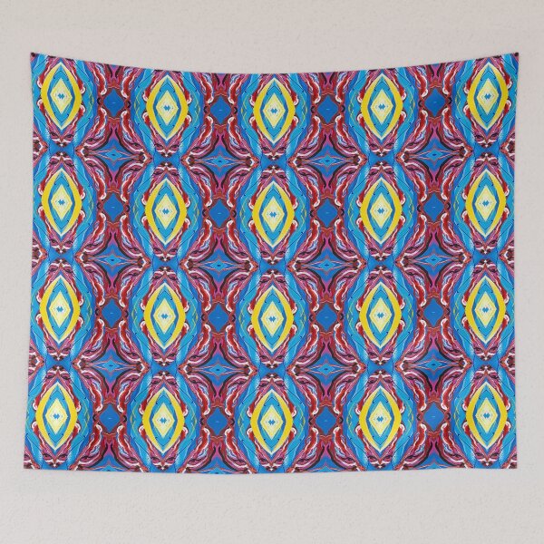 Item preview, Abstract Crab Pattern 6, Blue, Pink, Yellow designed and sold by Joelle Burnette.