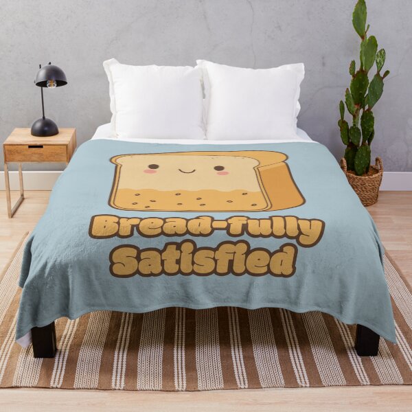 Item preview, Bread-fully Satisfied - cute kawaii satisfied piece of bread designed and sold by RoboRaphael.