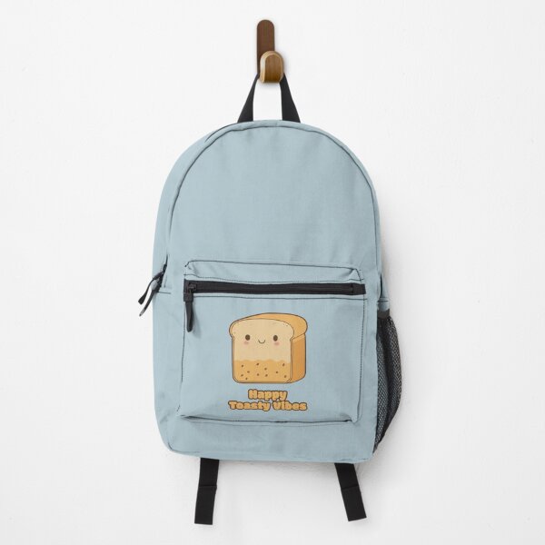 Item preview, Happy Toasty Vibes - cute kawaii satisfied piece of bread designed and sold by RoboRaphael.