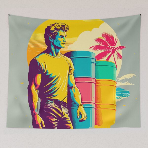 Item preview, Oil Rig Hottie 80's Tee Design designed and sold by Tanis-Tweedale.