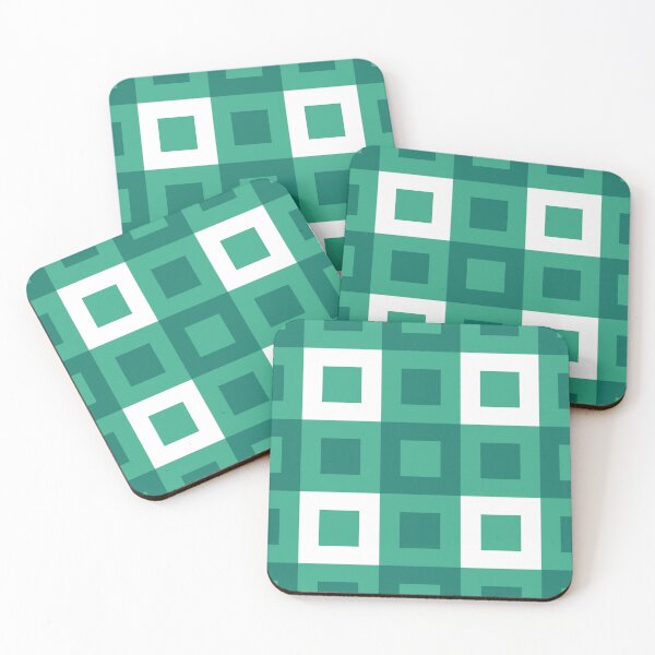 Item preview, Contemporary Lovely Traditional Greens and White Square Seamless Repeat Pattern designed and sold by MoePark.