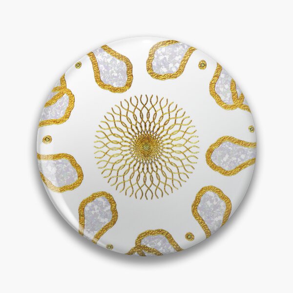 Item preview, Gold and Silver Mandala repeat pattern designed and sold by JulieSR.