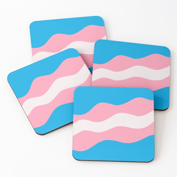 Item preview, wavy trans flag designed and sold by bees-illustrate.