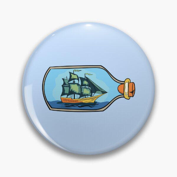 Item preview, Lost at Sea: A Captivating Pirate Ship in a Bottle Illustration of a Thrilling Maritime Adventure designed and sold by Graciaisgrace.