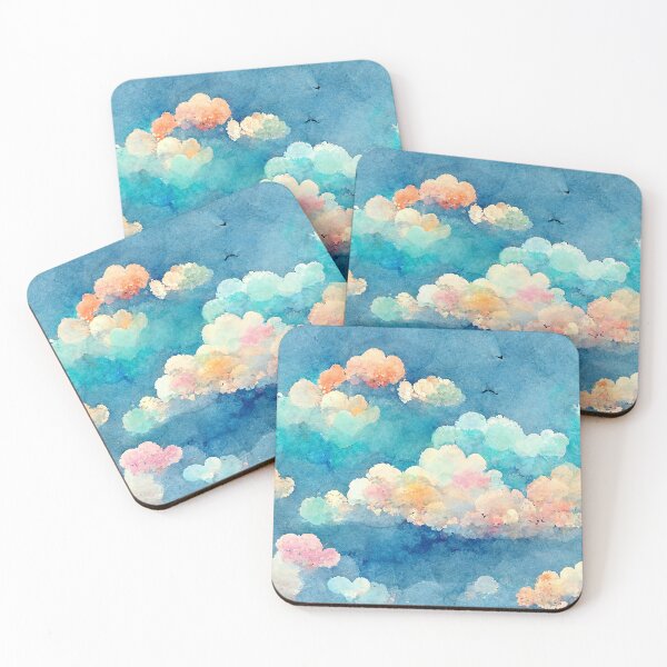 Item preview, colorful soft watercolor clouds pattern designed and sold by cynino.