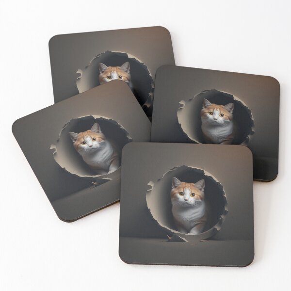 Item preview, Fat cat in hole 004 [square] designed and sold by jetaiart.