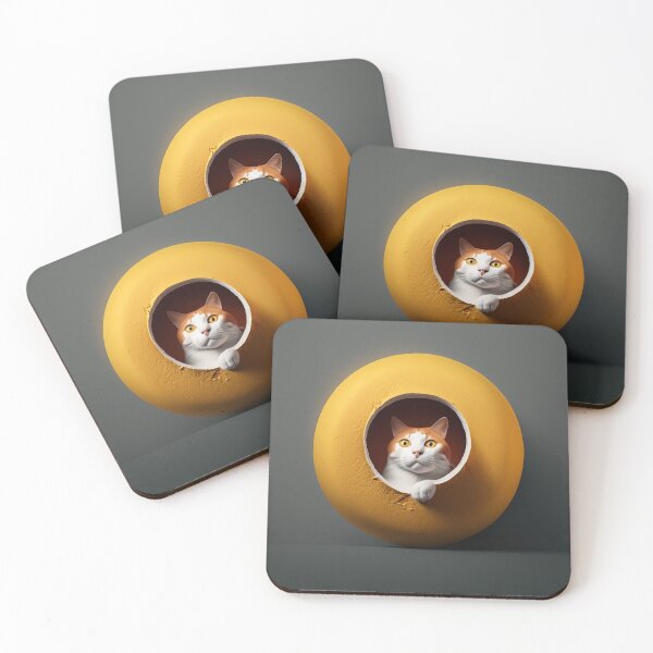 Item preview, Fat cat in hole 005 [square] designed and sold by jetaiart.
