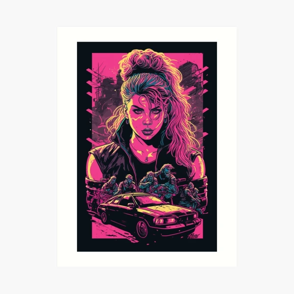 アート・デザイン・音楽 LETTERE SEGRETE 80s Synthwave cyberpunk Street Gang Girl