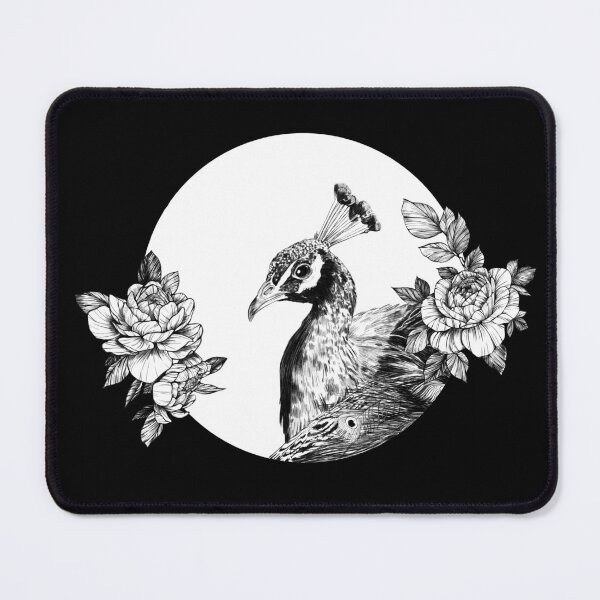 Item preview, Cute Peacock and Beautiful Peonies designed and sold by RenaM-Art.