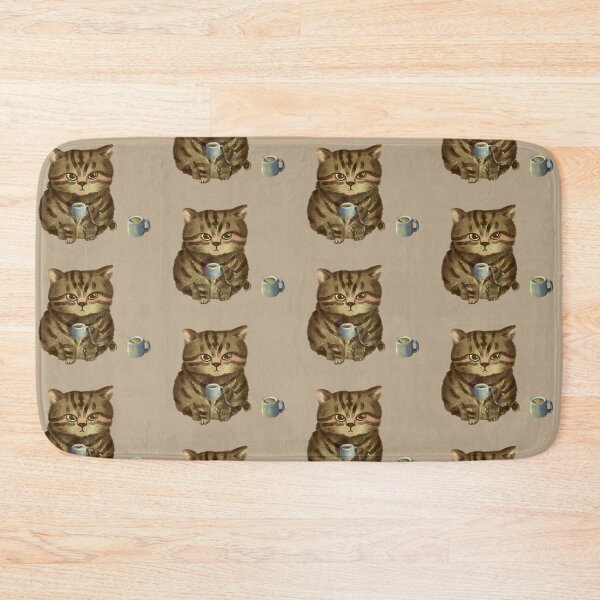 Item preview, Cat drinking coffee designed and sold by pikillustration.