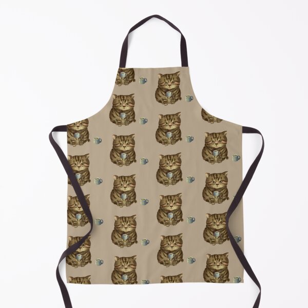 Item preview, Cat drinking coffee designed and sold by pikillustration.