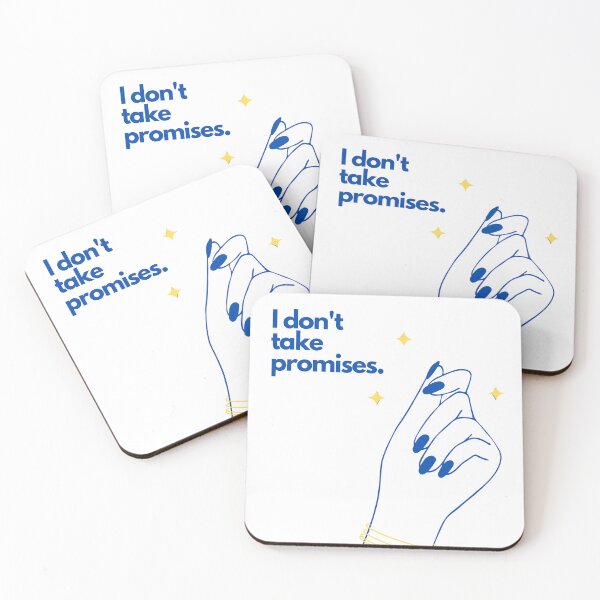 Item preview, i dont take promises blue nails simple clean y2k aesthetic illustration designed and sold by FRH Design ⭐⭐⭐⭐⭐.