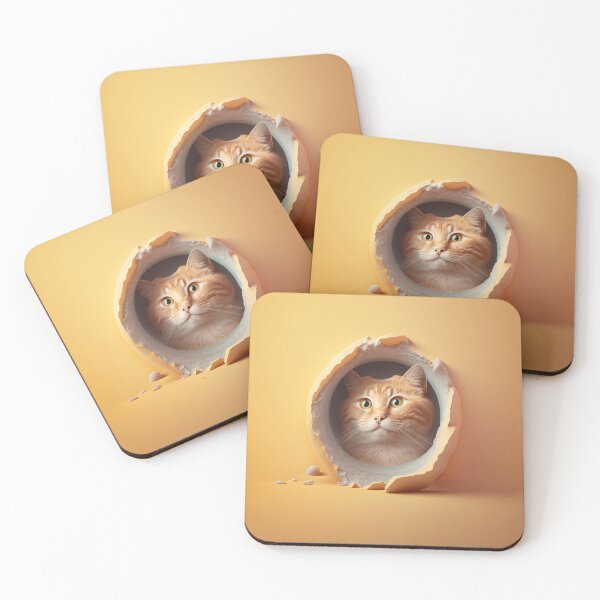 Item preview, Fat cat in hole 008 [square] designed and sold by jetaiart.