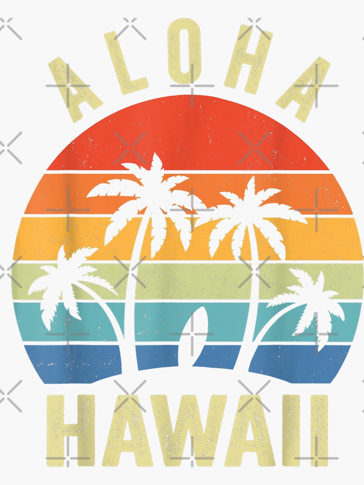 Red and White Hawaiian Shirt  Sticker for Sale by AlohaSurfShop