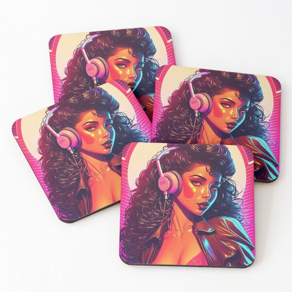 Item preview, 80s Synthwave cyberpunk Party Girl designed and sold by RESToRAPTOR.