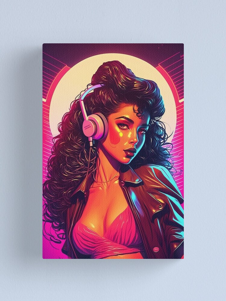 80s Synthwave cyberpunk Party Girl